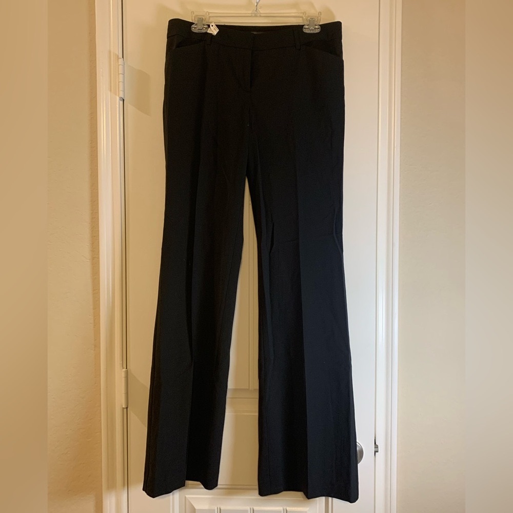 LIKE NEW Express Design Studio The Editor Black Low Rise Flare Dress Pants l 8L